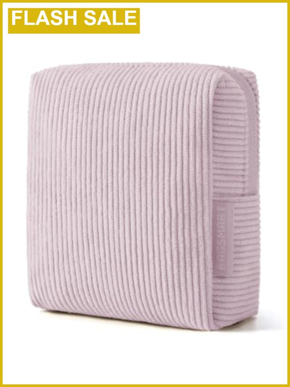 BAGSMART Small Corduroy Makeup Bag Cosmetic Pouch with Pocket Lightweight